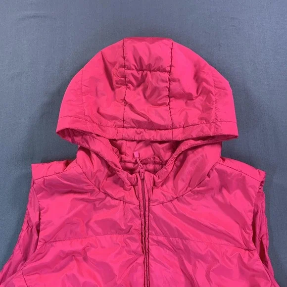 Torrid Vest Womens 4 Pink Hooded Quilted Puffer Full Zip Pockets Warm Insulated - Picture 3 of 14